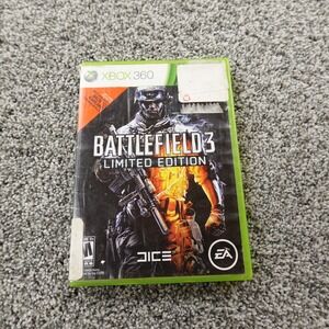 Battlefield 3 Limited Edition XBox 360 Game Disc Case War Shooter Army Military